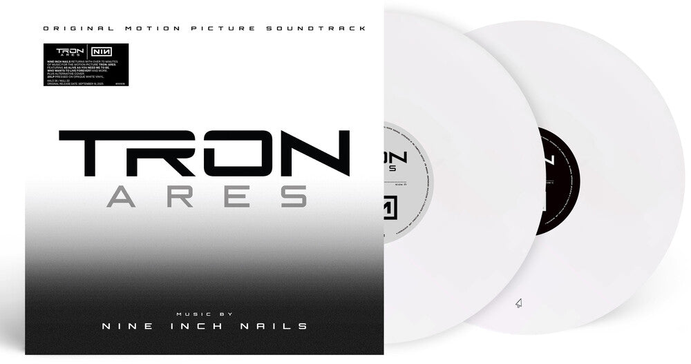 the album cover for Nine Inch Nails - Tron: Ares (Original Soundtrack) [Retail Exclusive Opaque White 2LP]