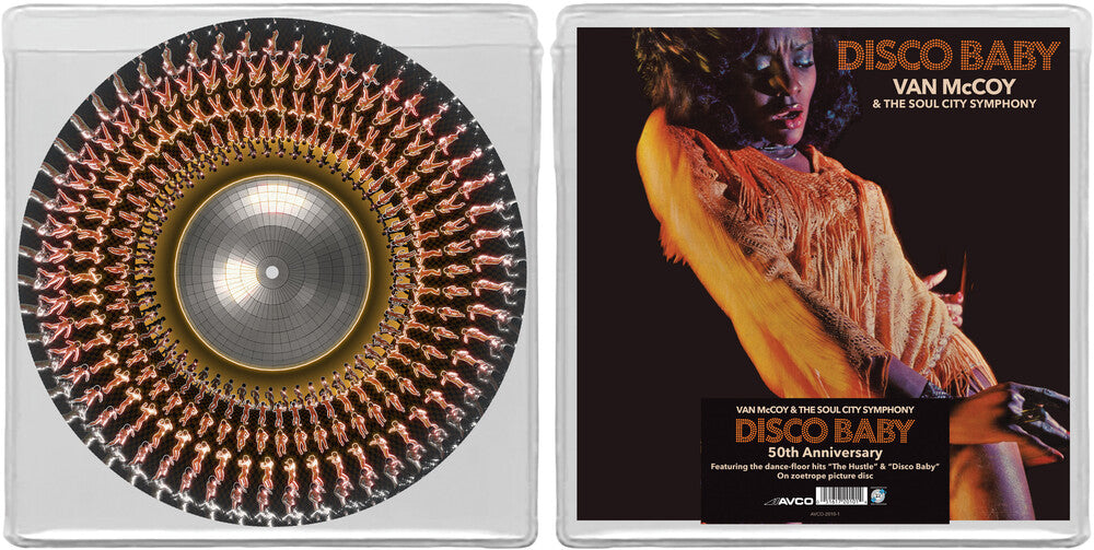 the album cover for Van McCoy - Disco Baby (50th Anniversary) [Limited Edition Zoetrope]