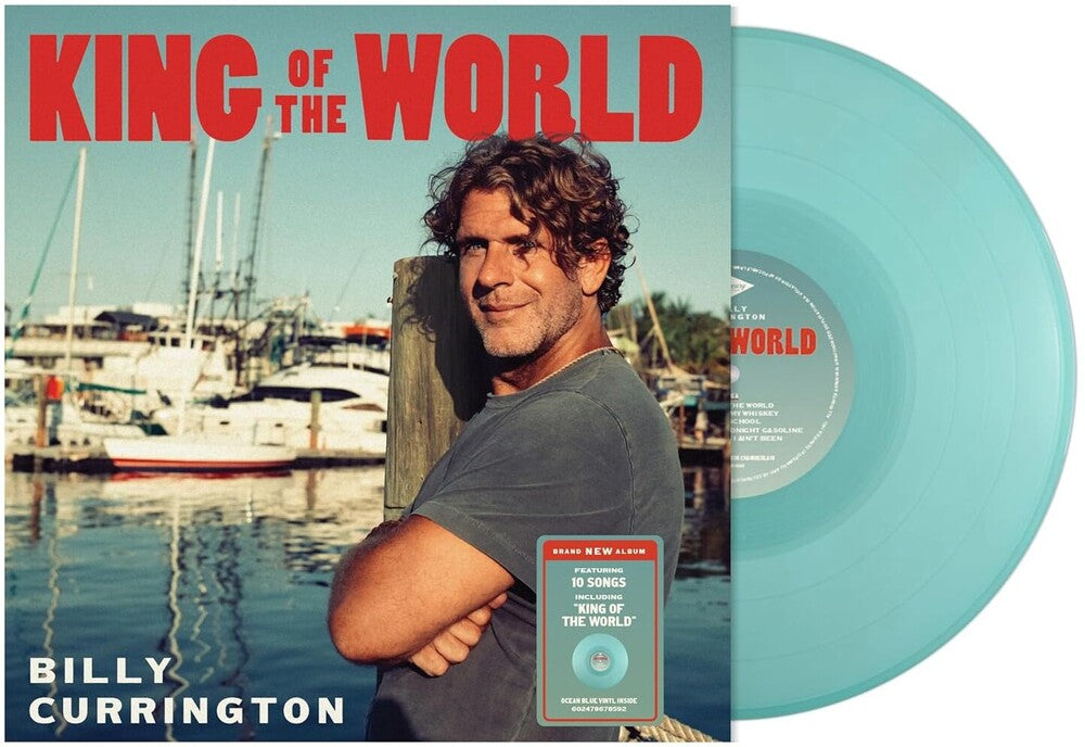 the album cover for Billy Currington - King Of The World [Ocean Blue LP]