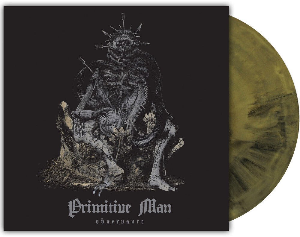 the album cover for Primitive Man - Observance [Gold and Black Galaxy LP]