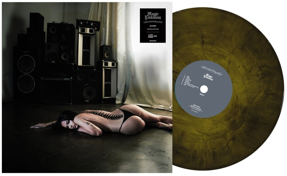 the album cover for Maggie Lindemann - I feel everything [Indie Exclusive Translucent Galaxy Vinyl]