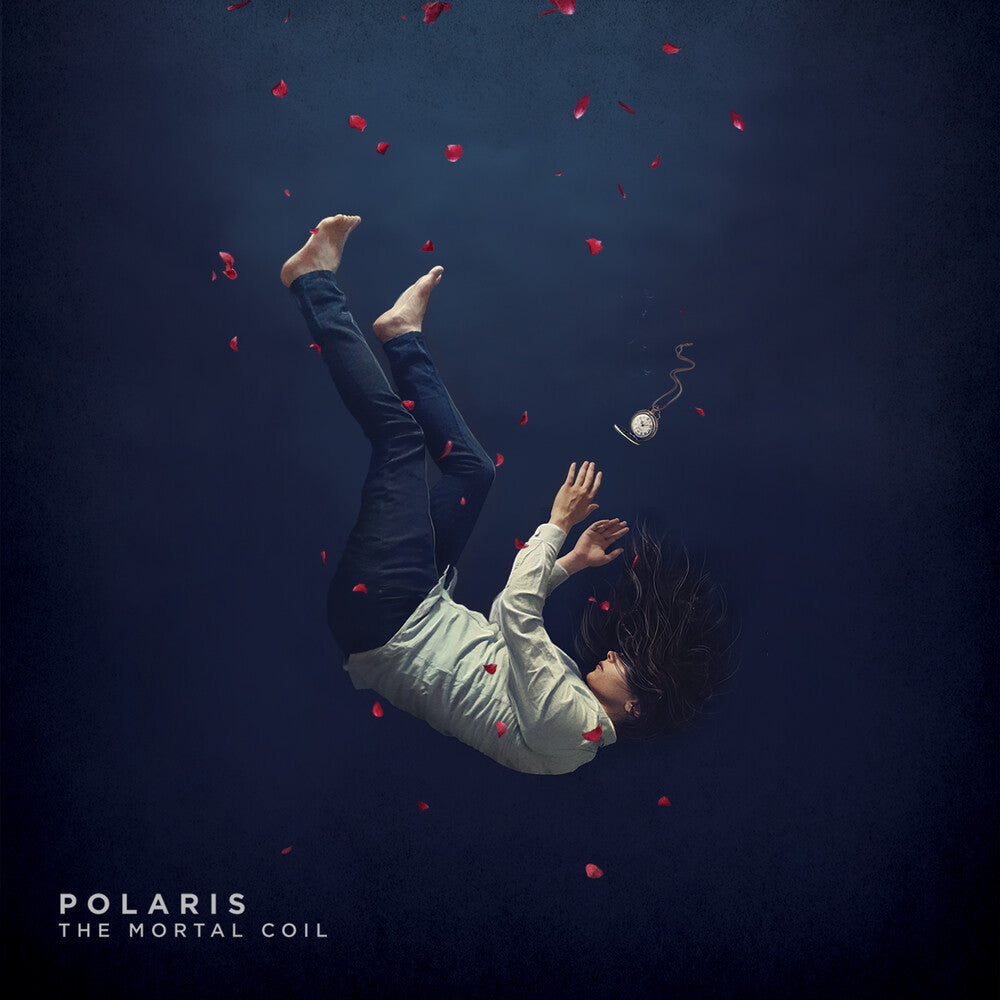 the album cover for Polaris - Mortal Coil [Indie Exclusive Black & White Splatter]