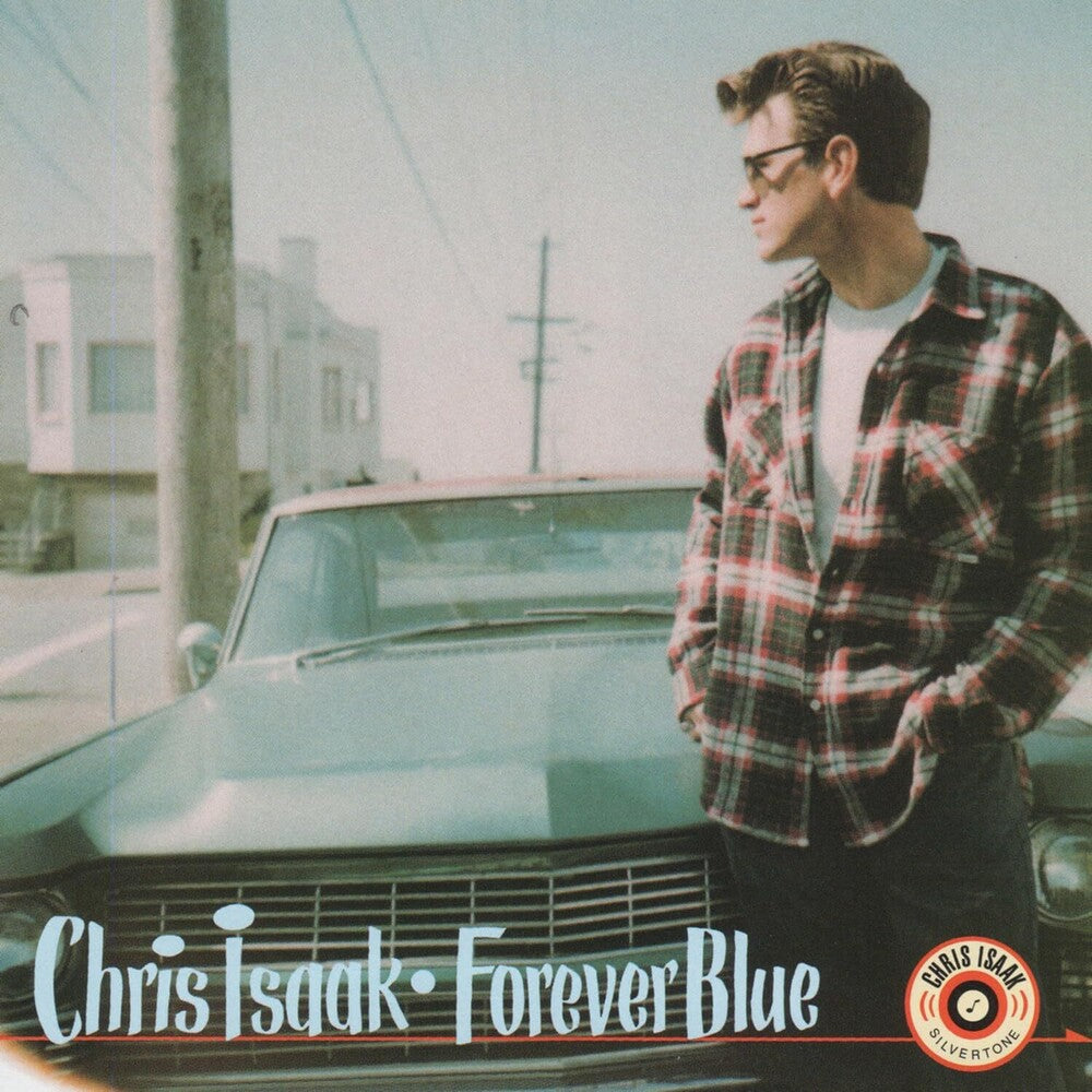 the album cover for Chris Isaak - Forever Blue