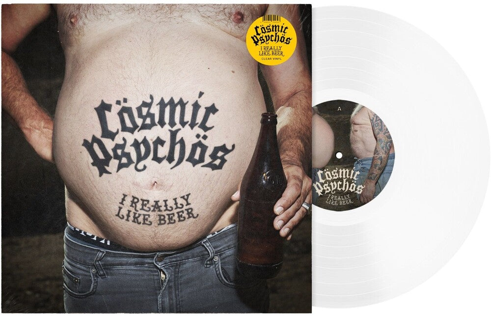 the album cover for Cosmic Psychos - I Really Like Beer [Clear Vinyl]