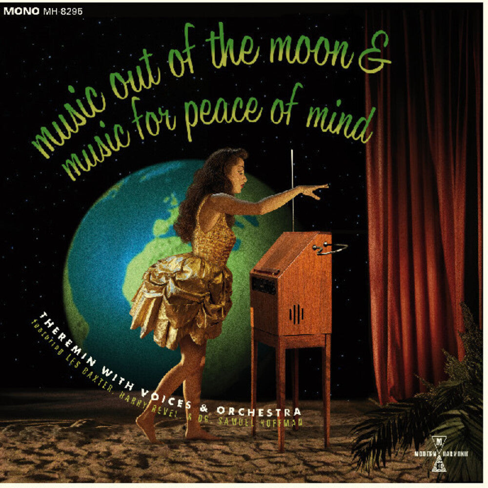 the album cover for Harry Revel  / Baxter,Les, / Hoffman,Samuel - Music Out Of The Moon / Music For Peace Of Mind