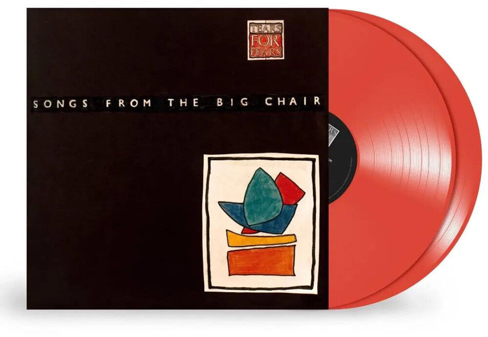the album cover for Tears For Fears - Songs From The Big Chair [Deluxe Edition Transparent Red Vinyl]