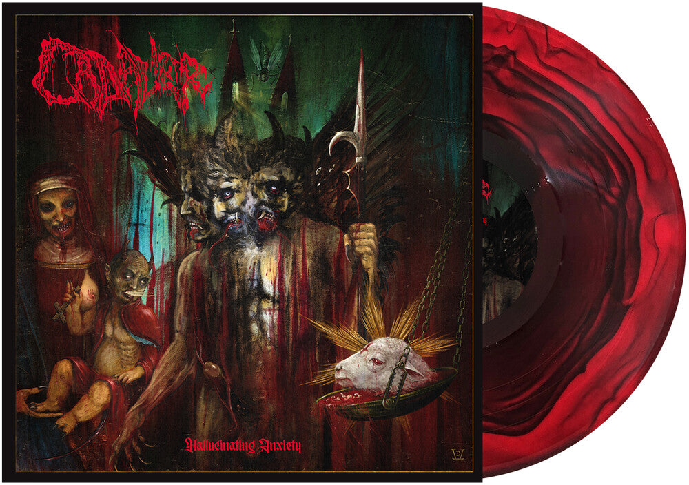 the album cover for Cadaver - Hallucinating Anxiety [Marble Colored Vinyl]