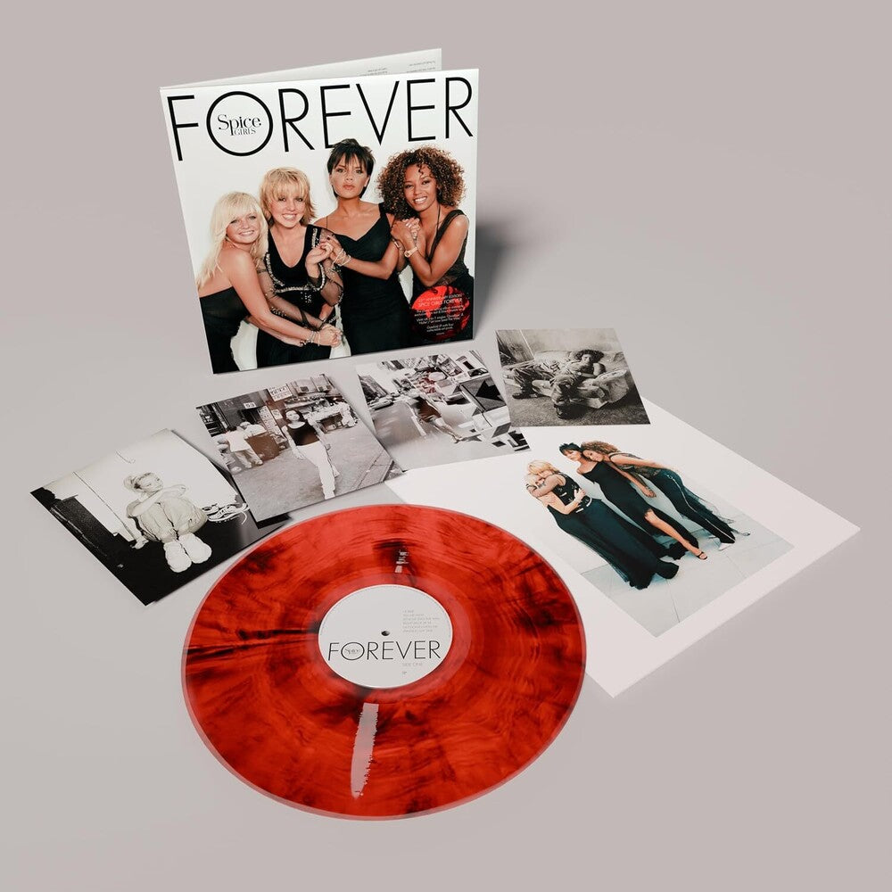 the album cover for Spice Girls - Forever (25th Anniversary) [Red and Black Marble]