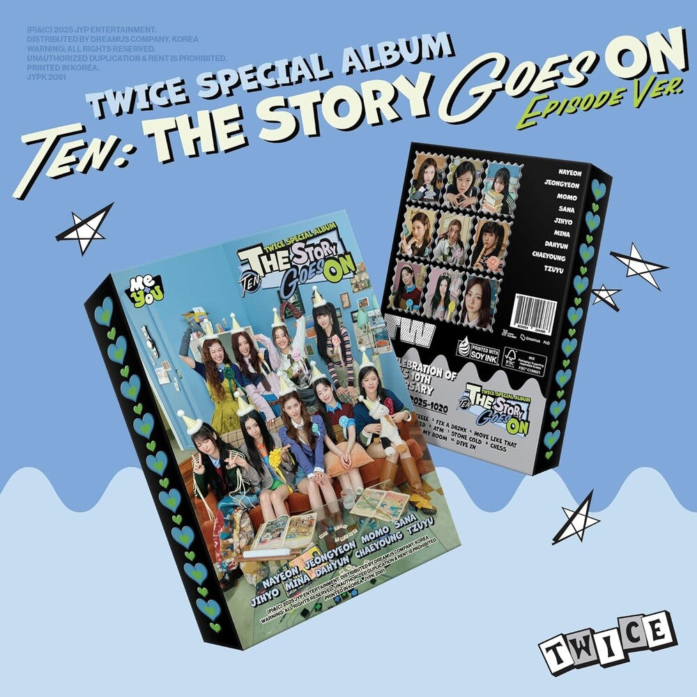 the album cover for TWICE - Ten: The Story Goes On [Episode Ver.]