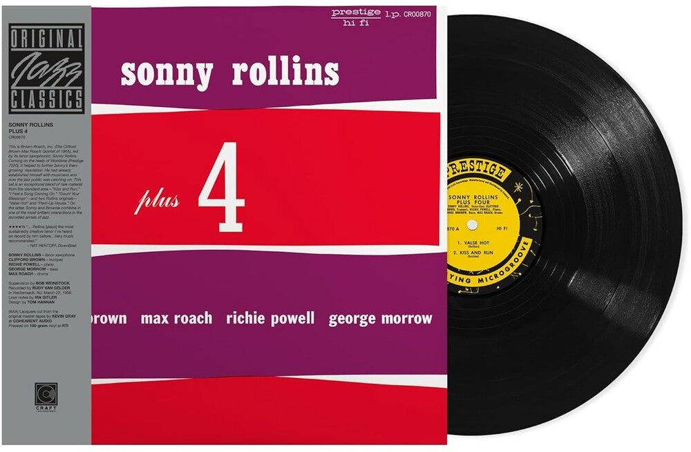 the album cover for Sonny Rollins - Plus 4 (Original Jazz Classics Series) -  [180g LP]