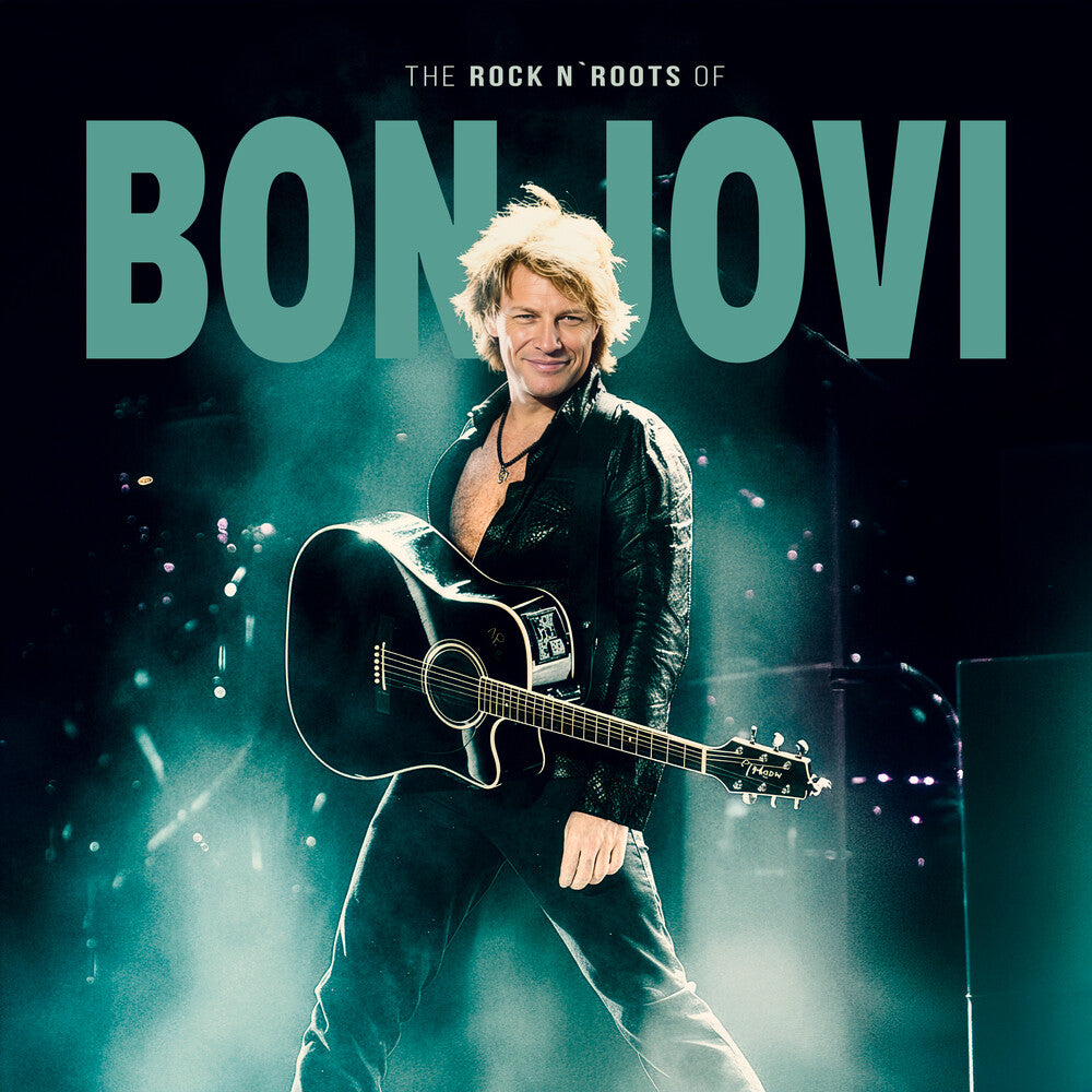 the album cover for Bon Jovi - Rock N Roots Of [Clear Green Vinyl]