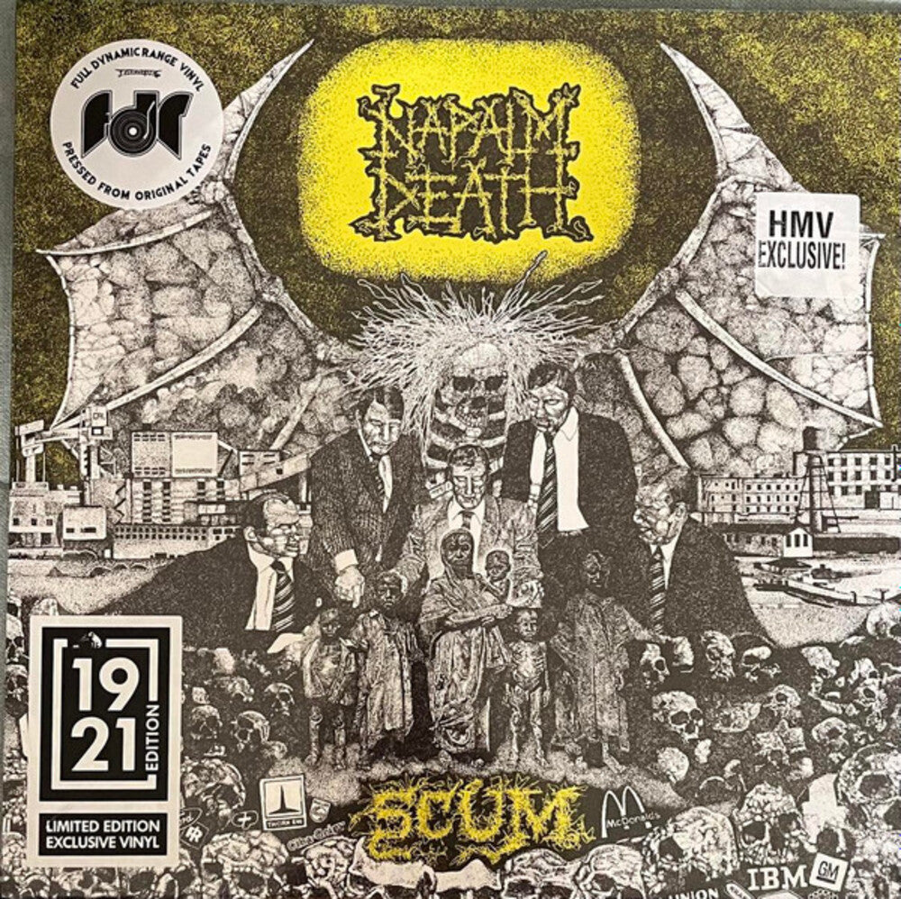 the album cover for Napalm Death - Scum - White Vinyl [Colored Vinyl] (Wht) (Uk)