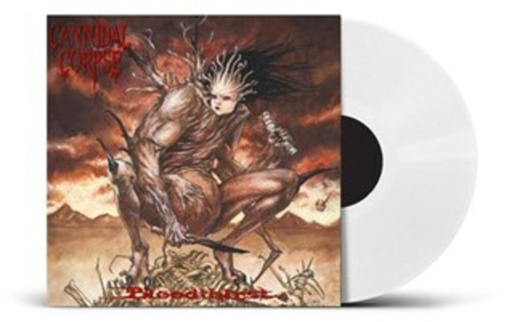 the album cover for Cannibal Corpse - Bloodthirst - Uk Exclusive White Vinyl [Colored Vinyl] (Uk)