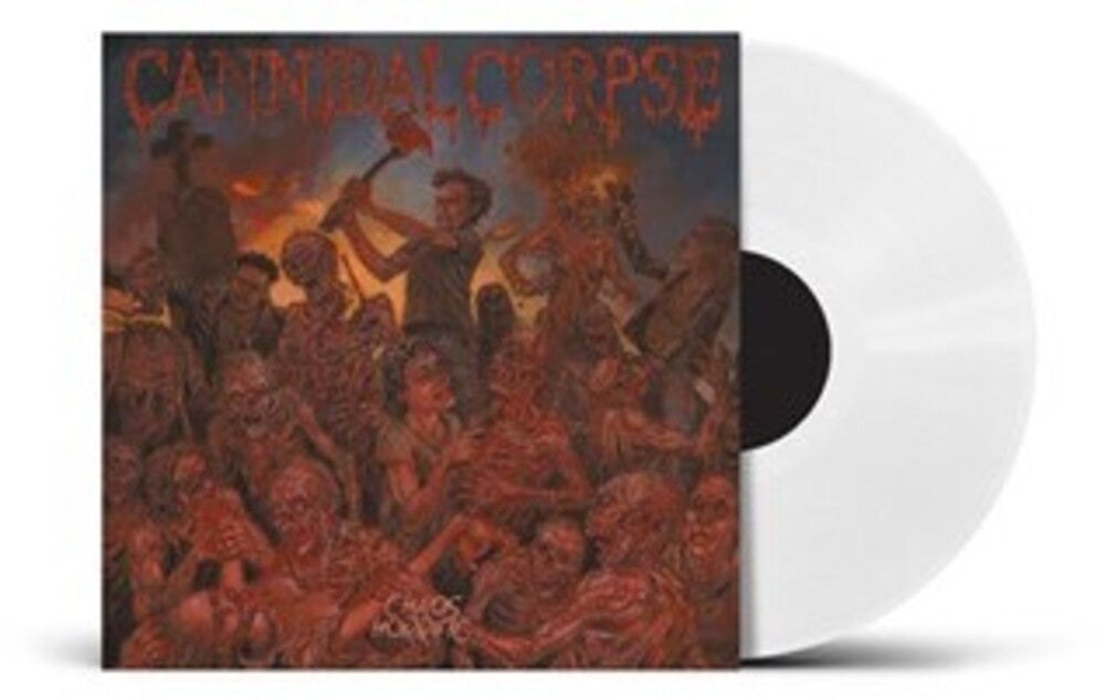 the album cover for Cannibal Corpse - Chaos Horrific - Uk Exclusive White Vinyl [Colored Vinyl]