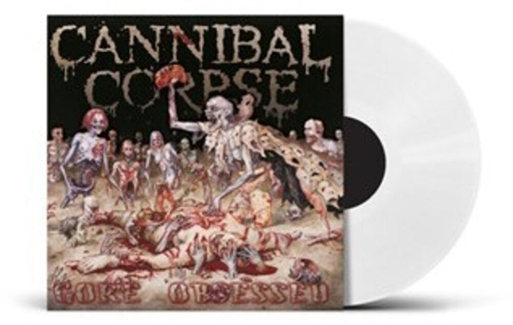 the album cover for Cannibal Corpse - Gore Obsessed - Uk Exclusive White Vinyl [Colored Vinyl]