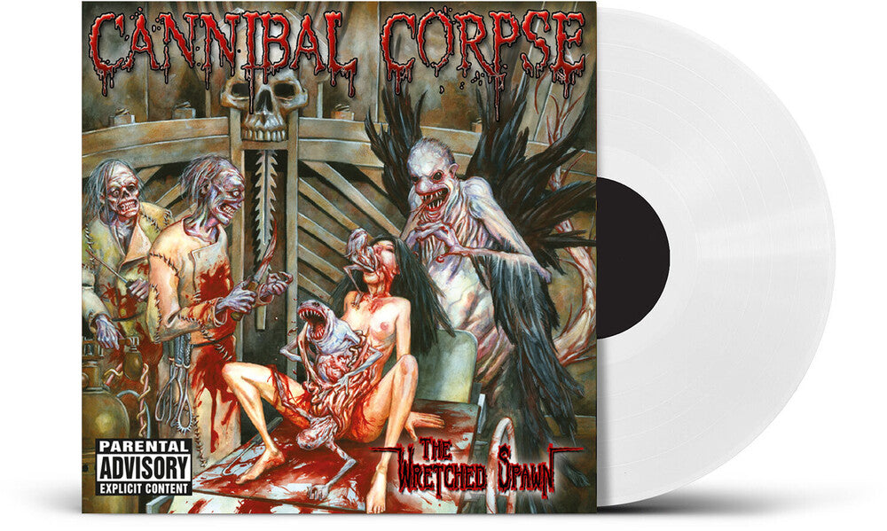 the album cover for Cannibal Corpse - Wretched Spawn - Uk Exclusive White Vinyl [Colored Vinyl]