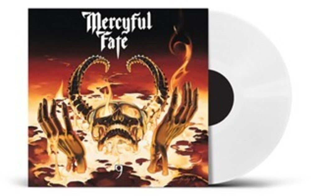 the album cover for Mercyful Fate - 9 - Uk Exclusive White Vinyl [Colored Vinyl] (Wht) (Uk)