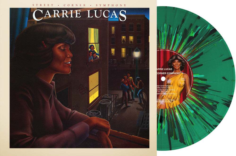 the album cover for Carrie Lucas - Street Corner Symphony - Splatter Vinyl [Colored Vinyl]