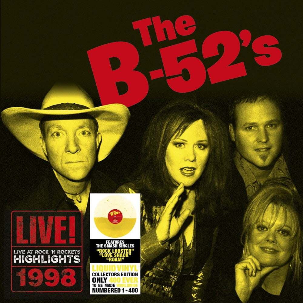 the album cover for B-52's - Live At Rock 'n Rockets [Yellow Liquid]