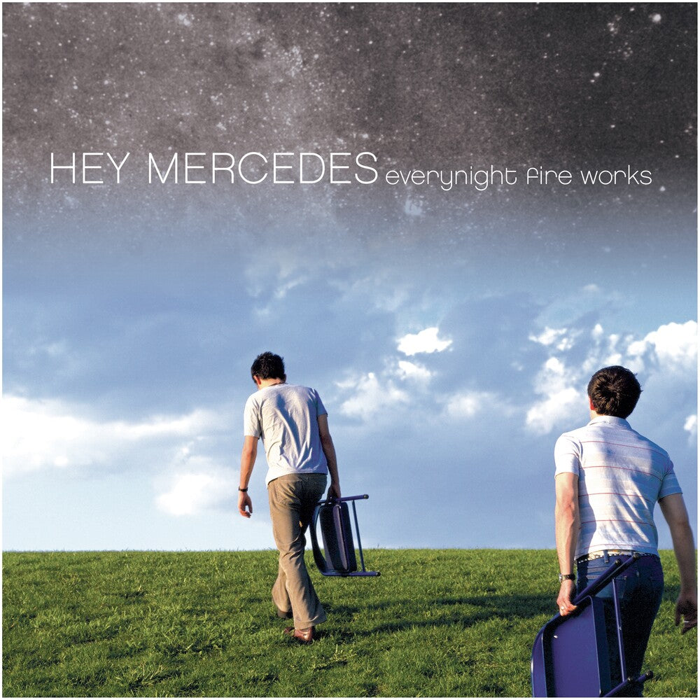 the album cover for Hey Mercedes - Everynight Fire Works [Blue]