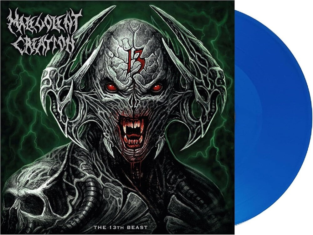 the album cover for Malevolent Creation - 13th Beast - Blue Vinyl (Blue) [Colored Vinyl] (Uk)