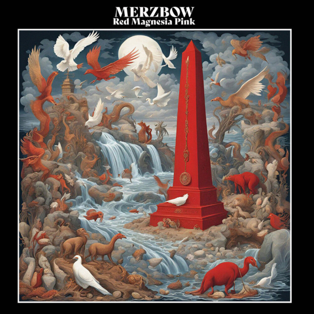 the album cover for Merzbow - Red Magnesia Pink (2lp/black & White Marble Vinyl)
