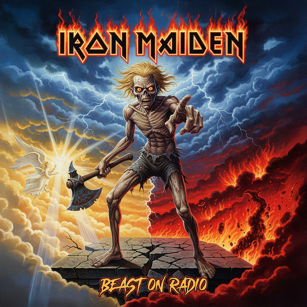 the album cover for Iron Maiden - Beast On Radio [Yellow]