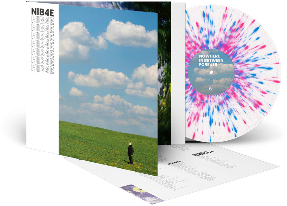 the album cover for Lantlos - Nowhere In Between Forever [White/Blue/Pink]