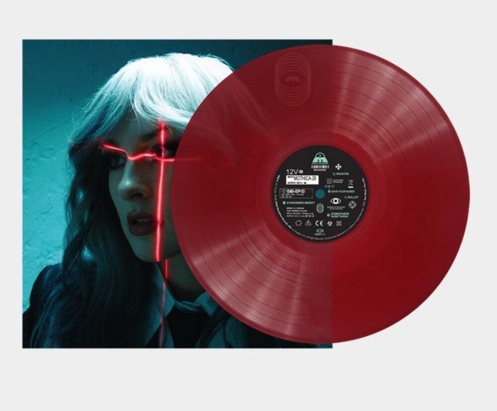 the album cover for Mothica - Somewhere In Between [Indie Exclusive Transparent Red EP]