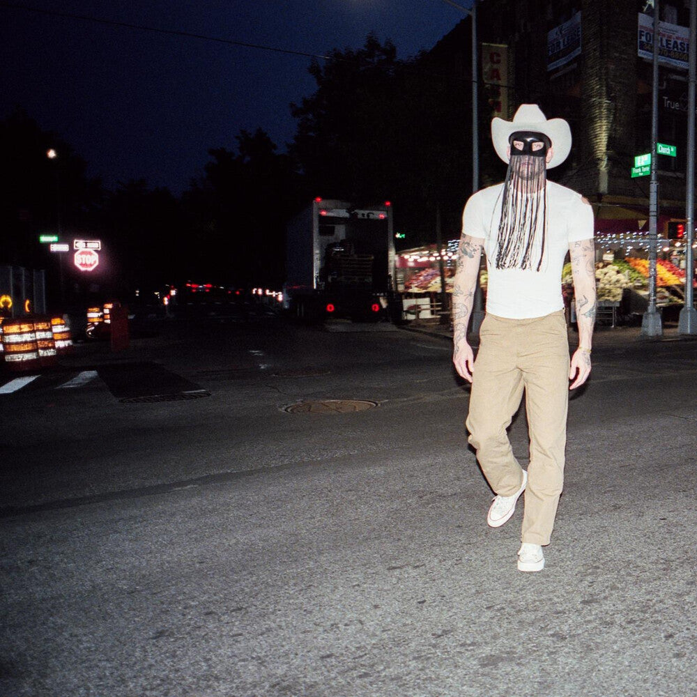 the album cover for Orville Peck - Appaloosa [Indie Exclusive Tangerine &amp; Sea Blue Galaxy]
