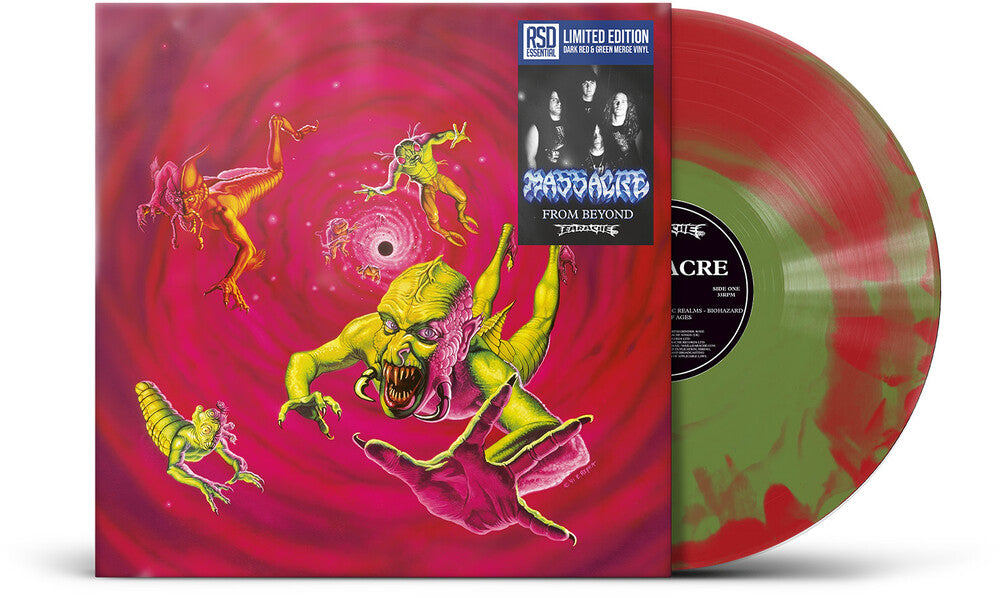 the album cover for Massacre - From Beyond [Indie Exclusive] [Colored Vinyl] (Grn) [Limited Edition] (Red) [Indie Exclusive]