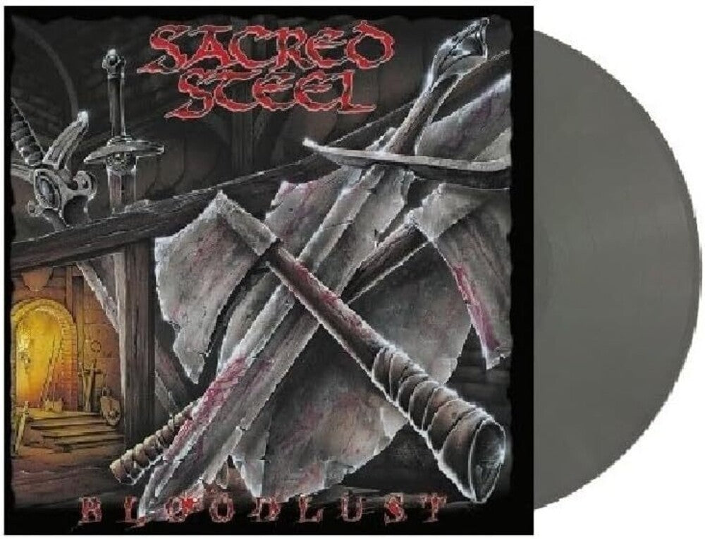 the album cover for Sacred Steel - Bloodlust - Dark Green Vinyl [Colored Vinyl] (Grn) (Uk)
