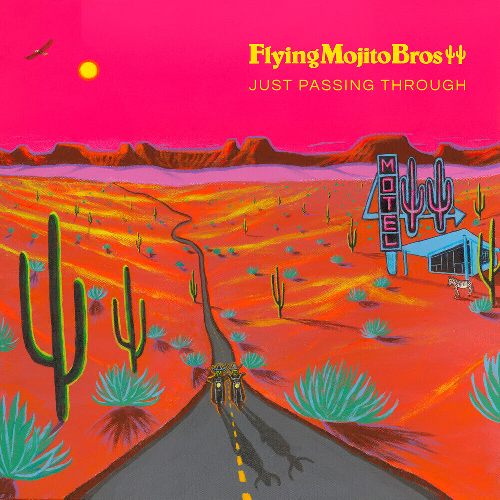 the album cover for Flying Mojito Bros - Just Passing Through [Orange/Pink]