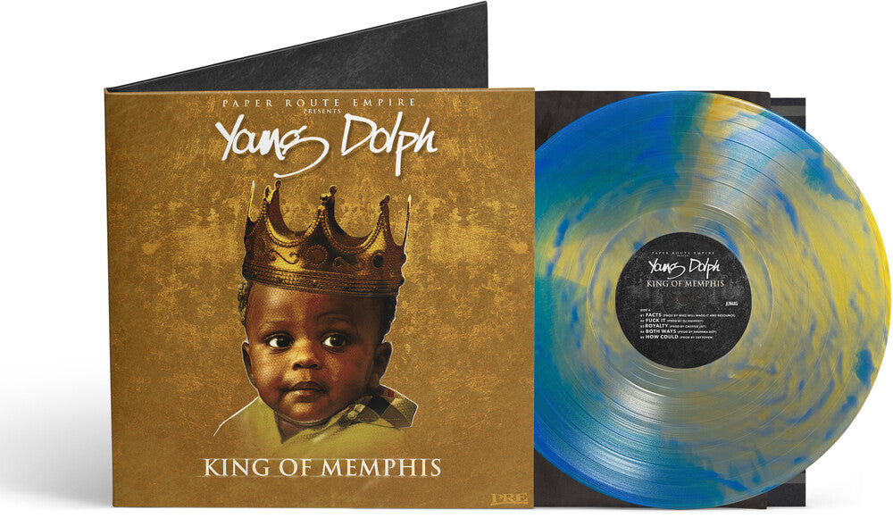 the album cover for Young Dolph - King Of Memphis (10 Year) [Royalty Blue/Gold]