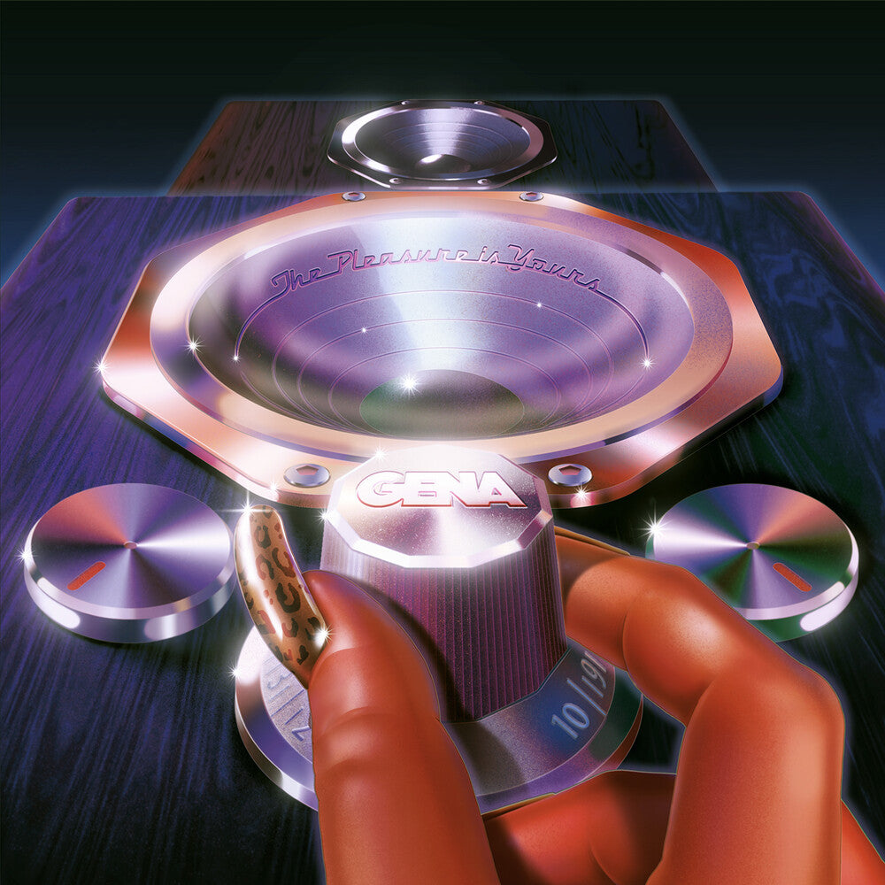 the album cover for Gena - Pleasure Is Yours [180 Gram Clear Red Black Splatter]