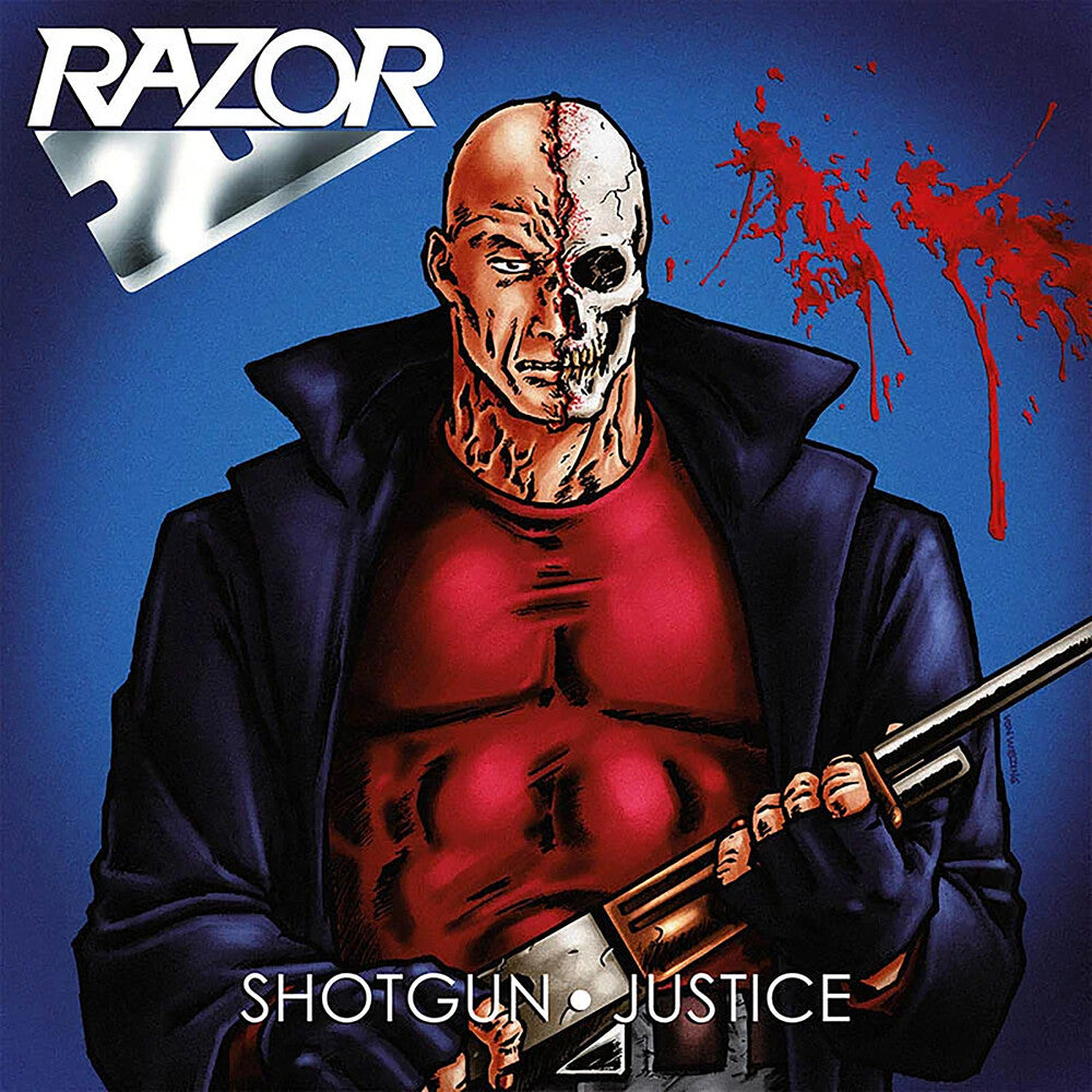the album cover for Razor - Shotgun Justice (Reissue) [Splatter]