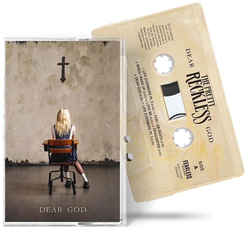 the album cover for The Pretty Reckless - Dear God [Limited Edition Cappuccino Swirl]