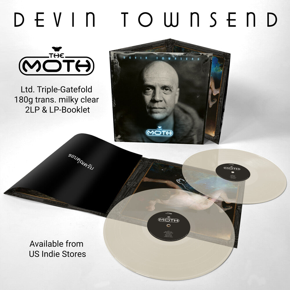the album cover for Devin Townsend - Moth [Indie Exclusive Milky Clear]