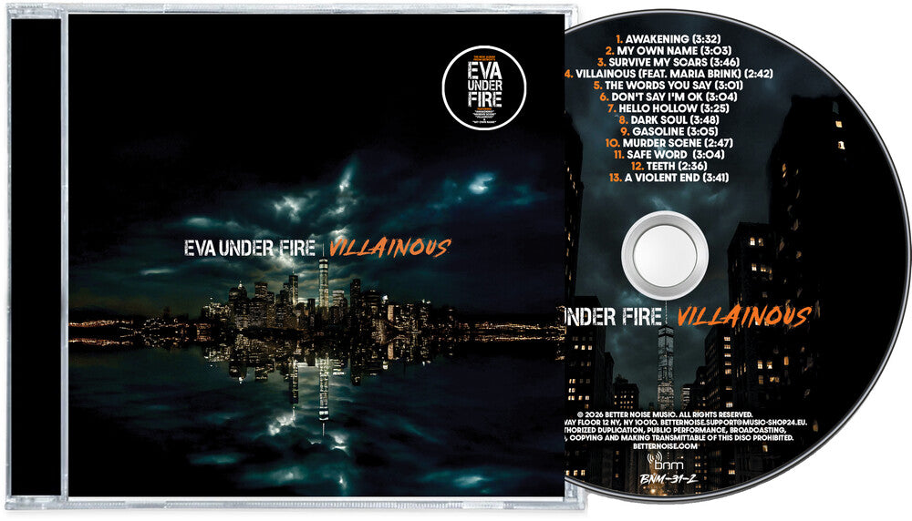 the album cover for Eva Under Fire - Villainous