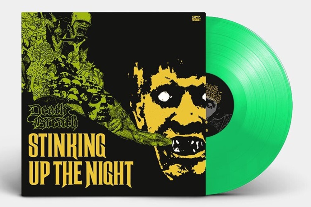 the album cover for Death Breath - Stinking Up The Night - Transparent Light Green