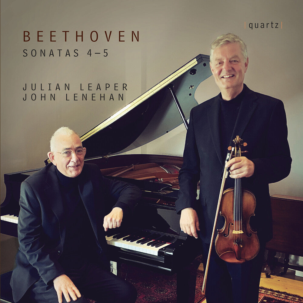 the album cover for Julian Leaper - Beethoven: Vn Sons 4 & 5