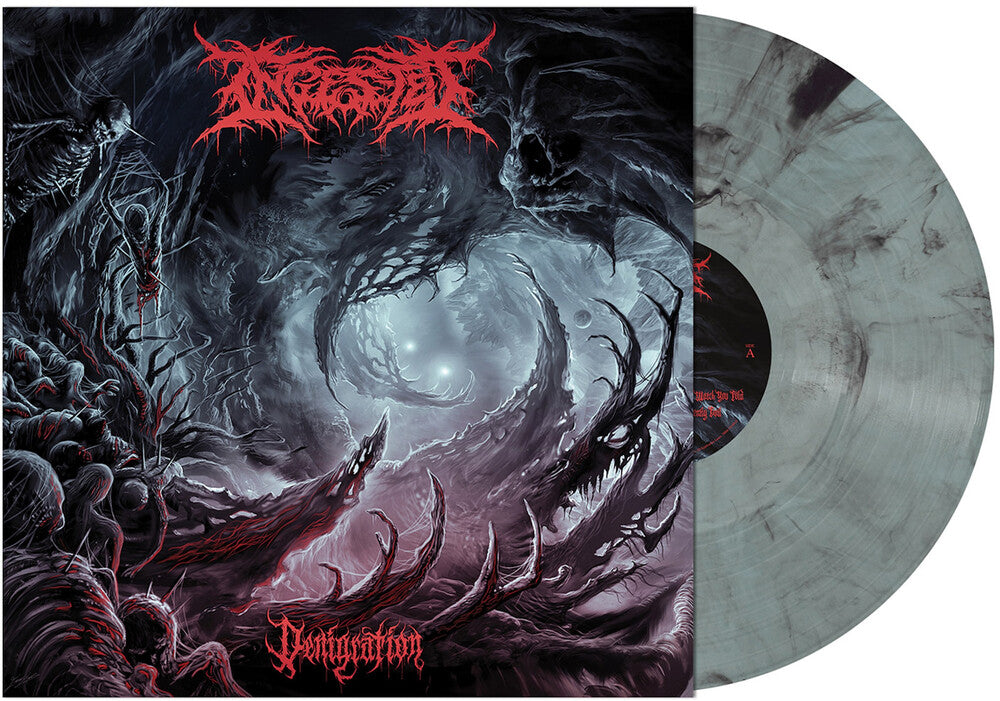 the album cover for Ingested - Denigration [Electric Blue Smoke]