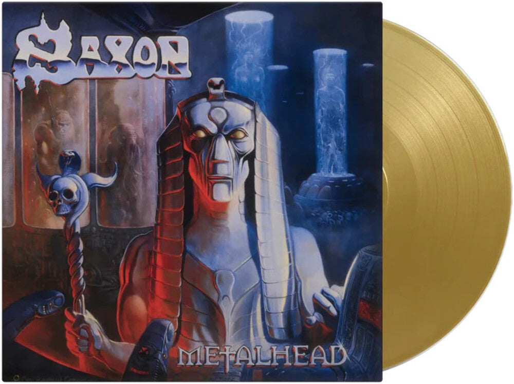 the album cover for Saxon - Metalhead [Colored Vinyl] (Gol) [Limited Edition] [180 Gram] (Hol)