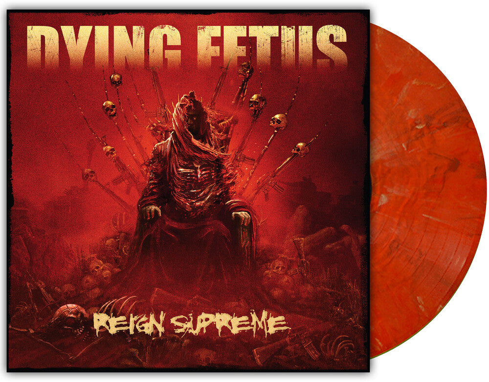 the album cover for Dying Fetus - Reign Supreme - 2026 [Ruby Shimmer]