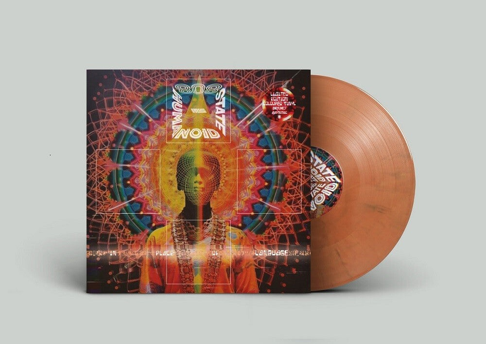 the album cover for 808 State Vs Humanoid - In Place Of Language [Orange]