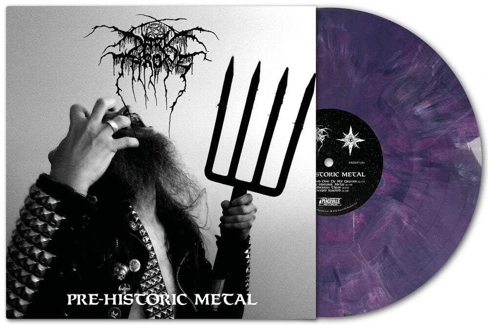 the album cover for Darkthrone - Pre-Historic Metal [140g Purple Marble]