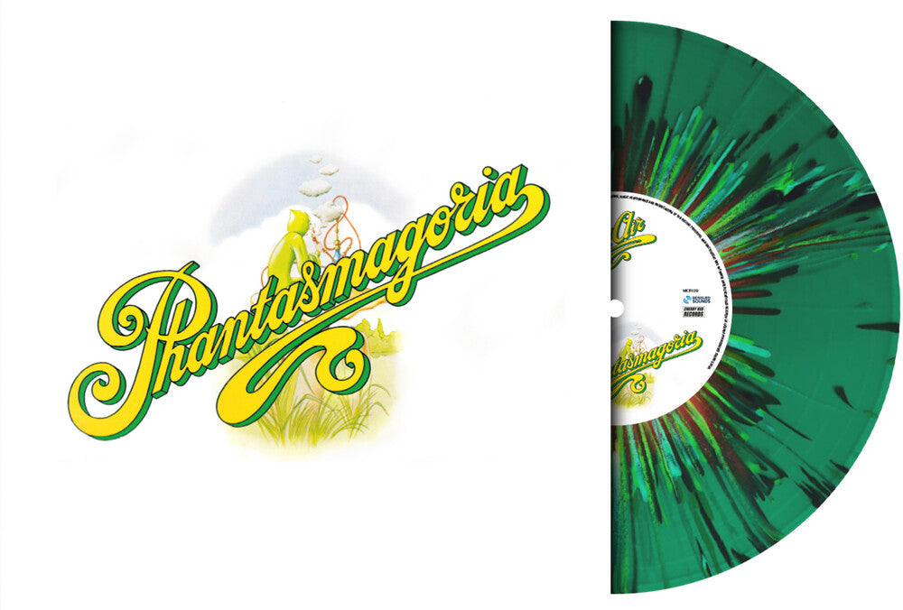 the album cover for Curved Air - Phantasmagoria - Green Splatter Vinyl [Colored Vinyl] (Grn)