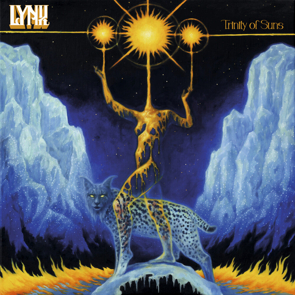 the album cover for Lynx - Trinity Of Suns (Uk)
