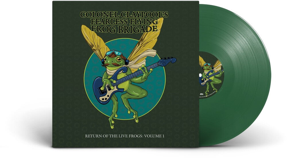 the album cover for Colonel Claypool's Fearless Flying Frog Brigade - Return of the Live Frogs: Volume 1 [Green]