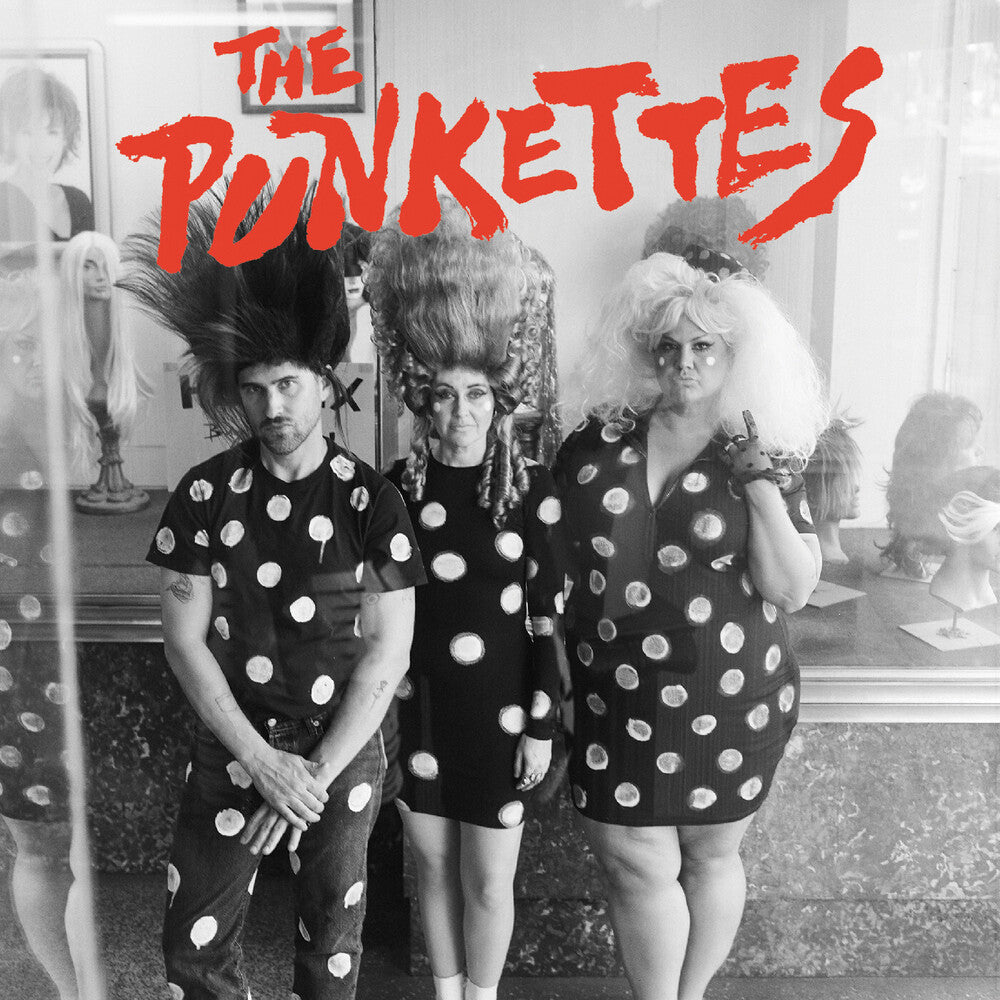 the album cover for Hunx & His Punx - Punkettes - Eco Mix Cherry Red Vinyl [Colored Vinyl] (Red)